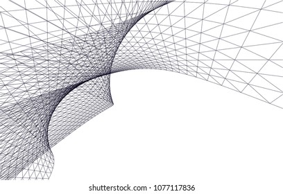 Architectural drawing. Geometric background