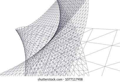 Architectural drawing. Geometric background