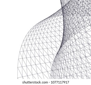 Architectural drawing. Geometric background