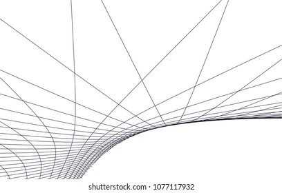 Architectural drawing. Geometric background
