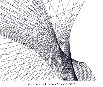 Architectural drawing. Geometric background
