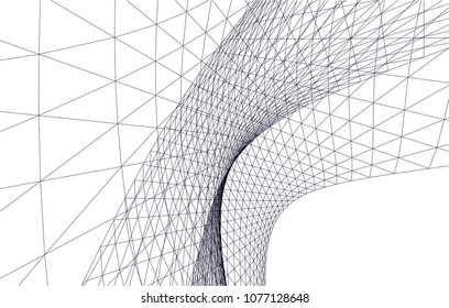 Architectural drawing. Geometric background