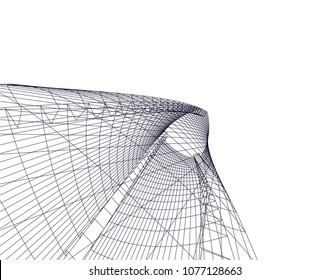 Architectural drawing. Geometric background