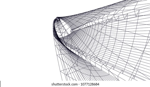 Architectural drawing. Geometric background