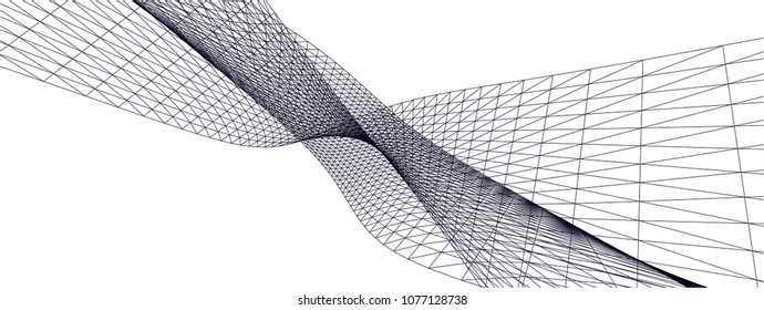 Architectural drawing. Geometric background
