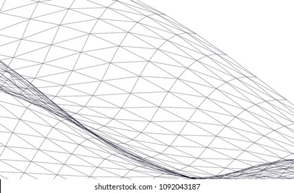 Architectural drawing. Geometric background