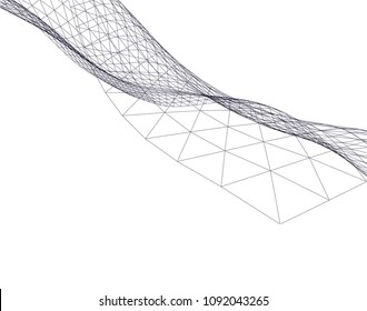 Architectural drawing. Geometric background