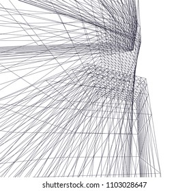Architectural drawing. Geometric background