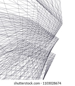 Architectural drawing. Geometric background