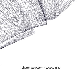 Architectural drawing. Geometric background