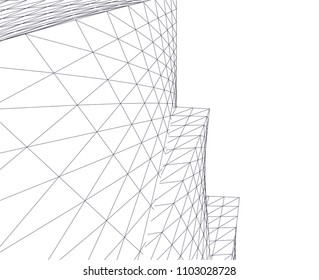 Architectural drawing. Geometric background