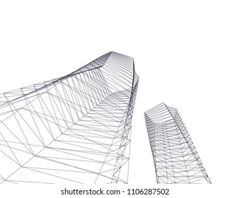 Architectural drawing. Geometric background