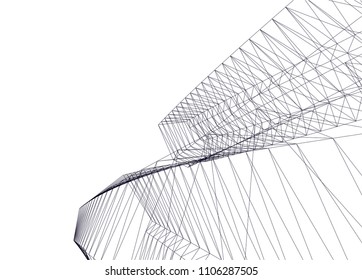Architectural drawing. Geometric background