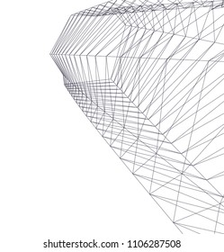 Architectural drawing. Geometric background