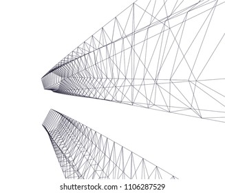 Architectural drawing. Geometric background