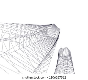 Architectural drawing. Geometric background