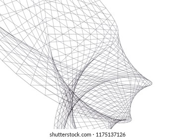 Architectural drawing. Geometric background