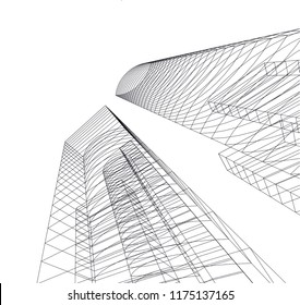 Architectural drawing. Geometric background
