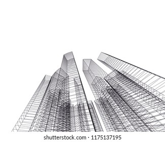 Architectural drawing. Geometric background