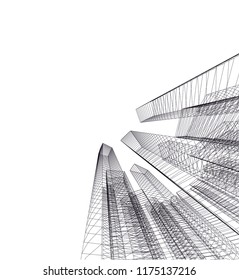 Architectural drawing. Geometric background