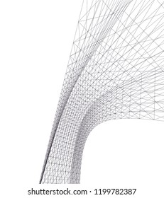 Architectural drawing. Geometric background