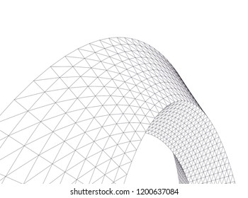 Architekturzeichnung. Geometrischer Hintergrund