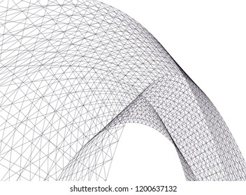Architectural drawing. Geometric background