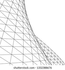 Architectural drawing. Geometric background
