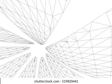 Architectural drawing. Geometric background