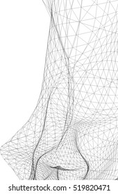 Architectural drawing. Geometric background