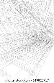 Architectural drawing. Geometric background