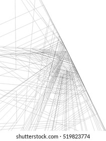 Architectural drawing. Geometric background