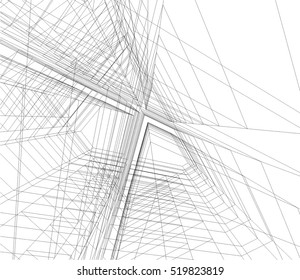 Architectural drawing. Geometric background