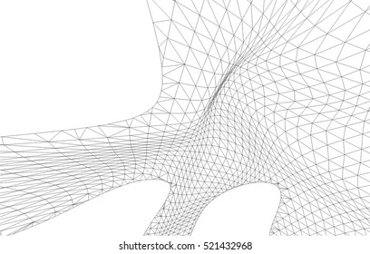 Architectural drawing. Geometric background