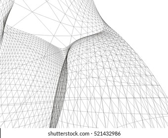 Architectural drawing. Geometric background
