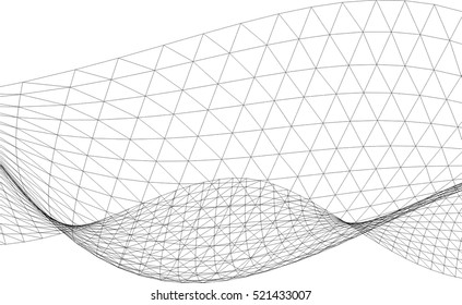 Architectural drawing. Geometric background