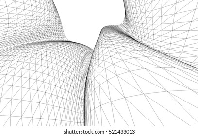 Architectural drawing. Geometric background