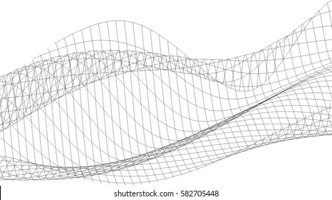 Architectural drawing. Geometric background