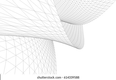 Architectural drawing. Geometric background