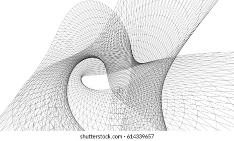 Architectural drawing. Geometric background