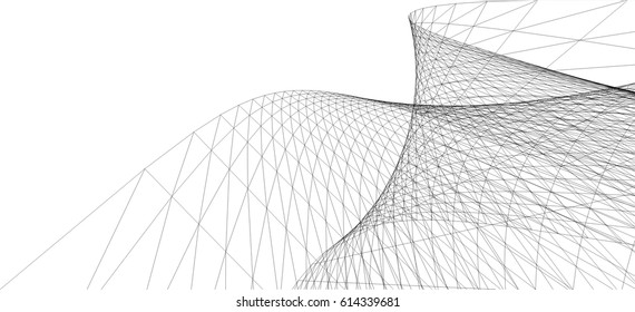 Architectural drawing. Geometric background