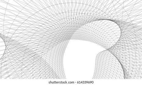 Architectural drawing. Geometric background
