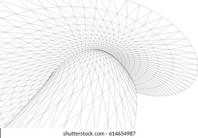 Architectural drawing. Geometric background