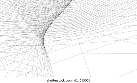Architectural drawing. Geometric background