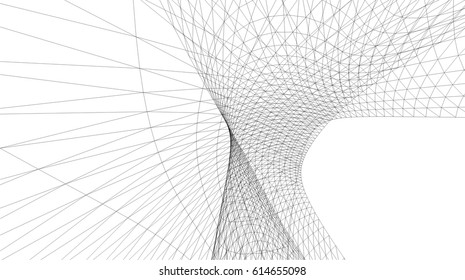 Architectural drawing. Geometric background