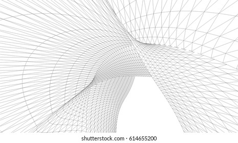 Architectural drawing. Geometric background