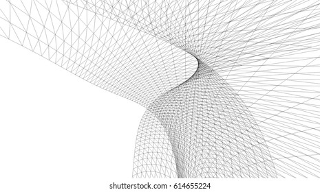 Architectural drawing. Geometric background