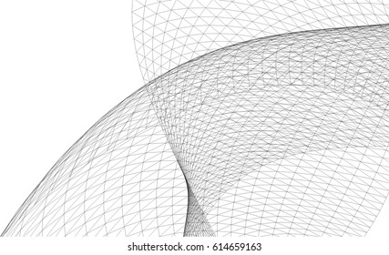 Architectural drawing. Geometric background
