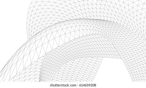 Architectural drawing. Geometric background