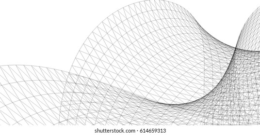 Architectural drawing. Geometric background